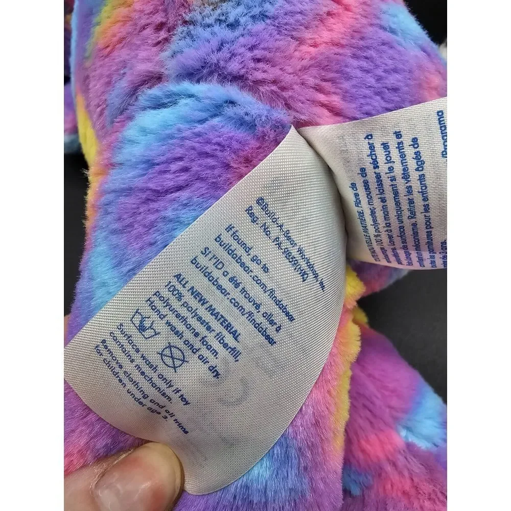 Build A Bear 2016 Tye Dye Bunny Plush Easter Birthday Holiday Floppy Ears‎
